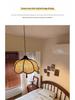 Wabi-Sabi Retro Japanese Mid-Century Fabric Chandelier for Bedroom, Restaurant, or Bar