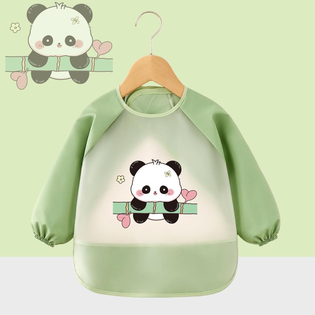 Wasser- und fleckenabweisendes, wendbares Langarm-Baby-Lätzchen zum Essen.