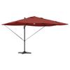 Cantilever Sun Umbrella with LED Light Strips Terracotta 351 X 250 X 253 Cm