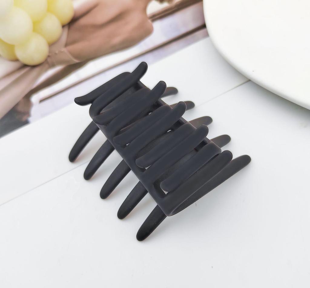 1 Stück Schwarzer Pferdeschwanz Haarnadel Haarschmuck Doppelseitiger Haarclip Haarkamm für Damen Mattierter Verzahnter Anti-Rutsch-Kamm