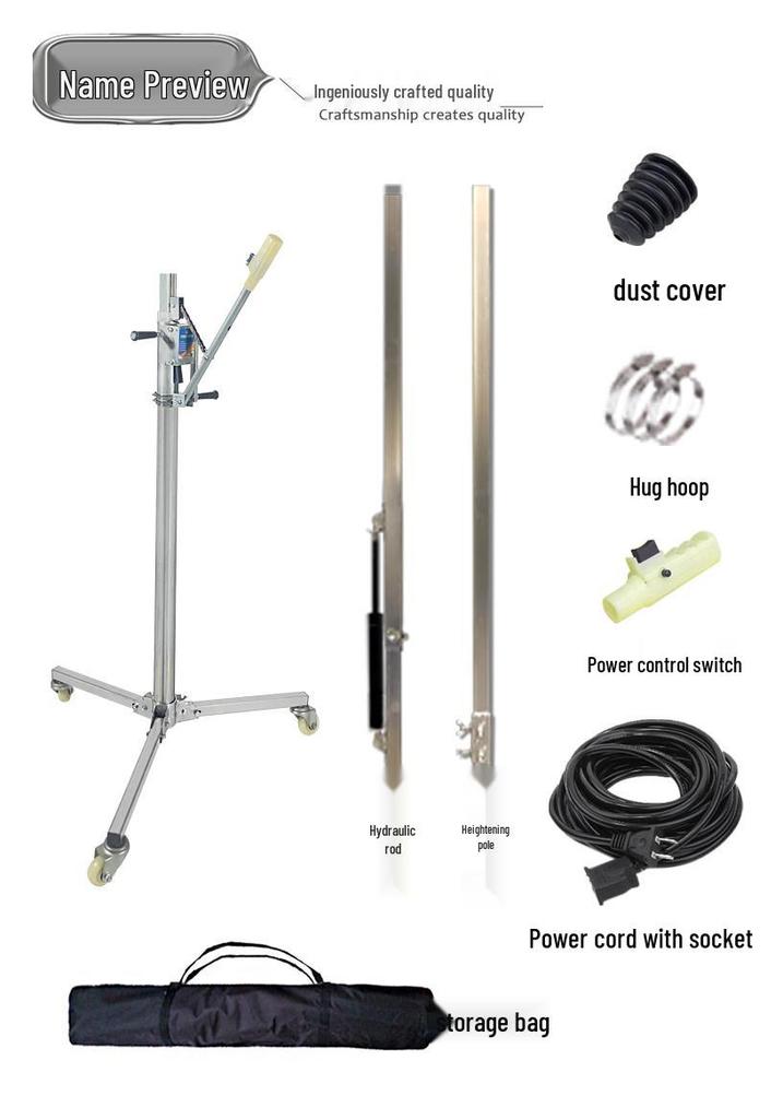 Versatile Electric Hammer Stand with Hydraulic Punch and Impact Drill for Ceiling Installation