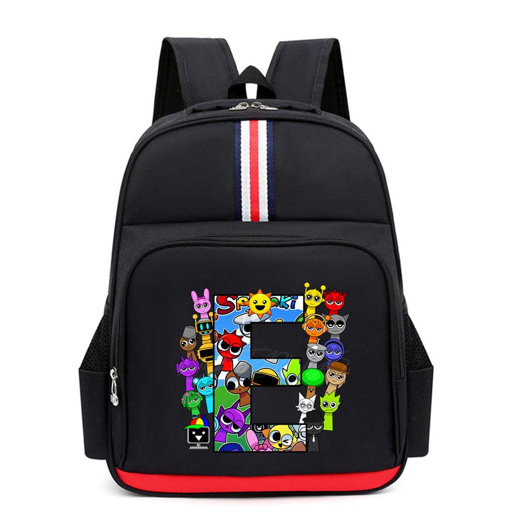 New School Style Primary School Students Large-capacity Schoolbag, Letter Printing Cartoon Trend Children's Versatile Backpack