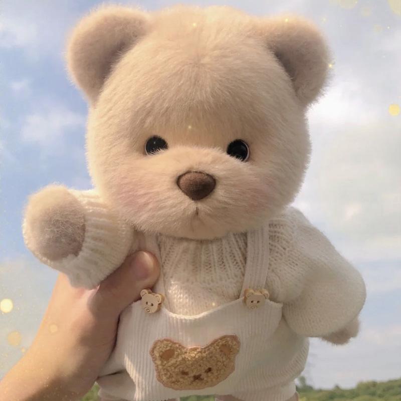 Kawaii 30cm Clothes Plush Toys Plush Bear Doll Clothing Soft Bear White Brown Teddy Bear Girls Heart Kids Girlfriend Cute Toys