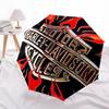 Vintage Motorcycle Fashionable Automatic Opening/Closing Folding Umbrella. Portable and Foldable, Ideal for Gift, Travel, and Daily Use.