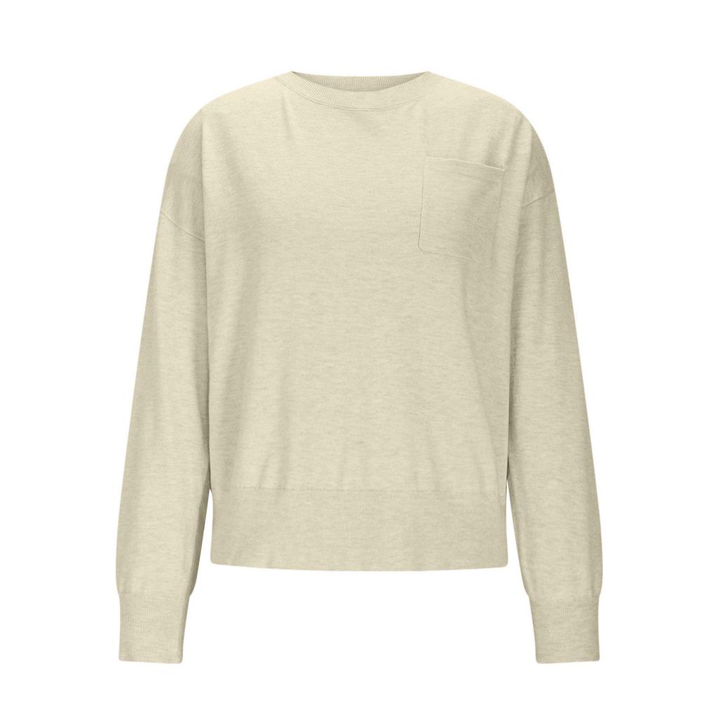 2025 Autumn/Winter Warm Casual Solid Color Women's Crew Neck Pullover