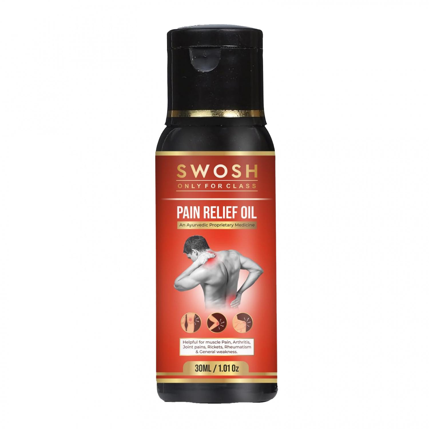 Масло для снятия боли в теле (30 мл), Pain Relief Oil,  Swosh