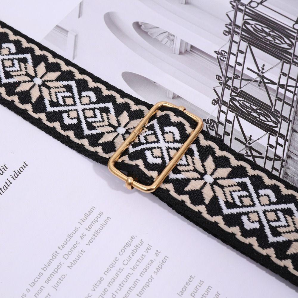 Nylon Crossbody Bag Strap Detachable Adjustable Shoulder Bag Belts Ethnic Style Replacement Messenger Bags Strap