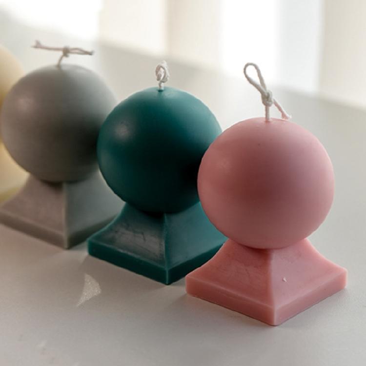 Candle Mould Resin Casting Molds DIY 3D Silicone Mould Ball-Shaped Candle Molds