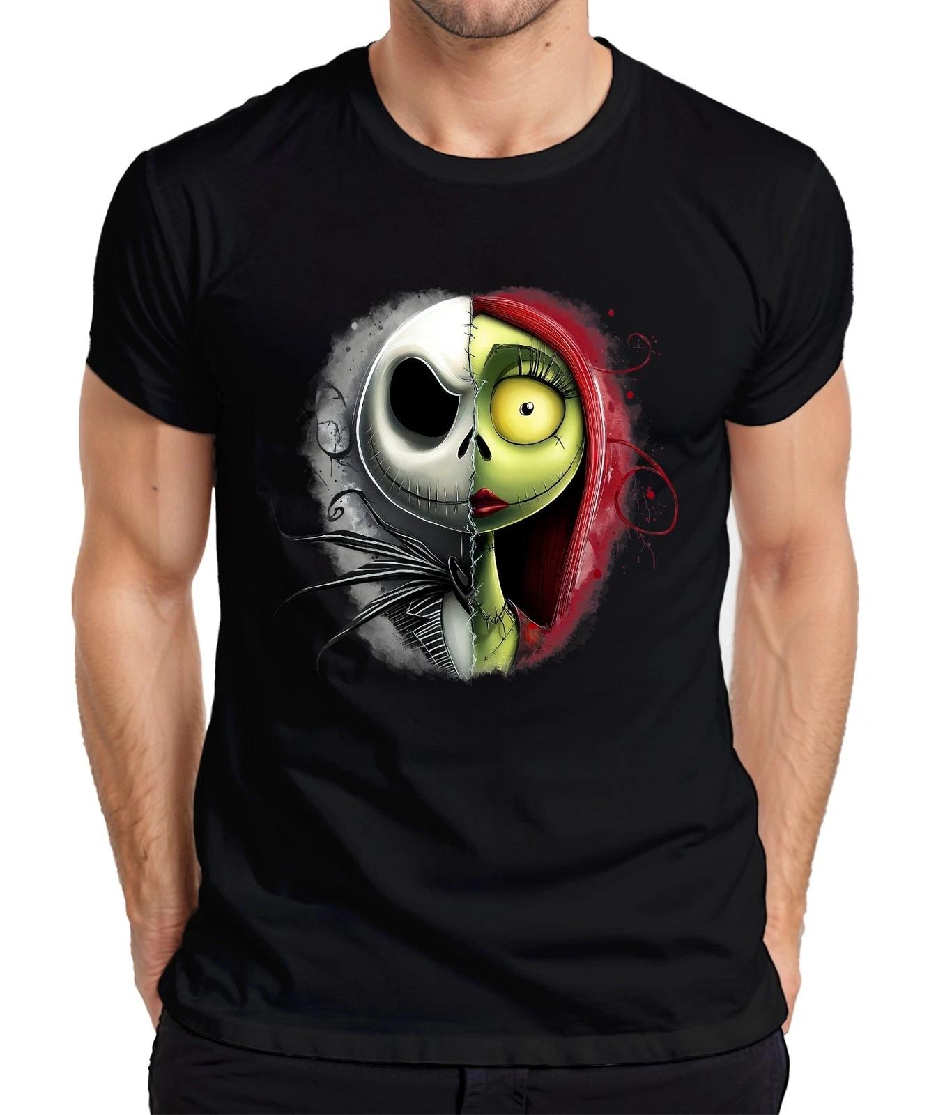 Jack Sally Nightmare Before Christmas Halloween Gothic Geschenk Herren T-Shirt XL