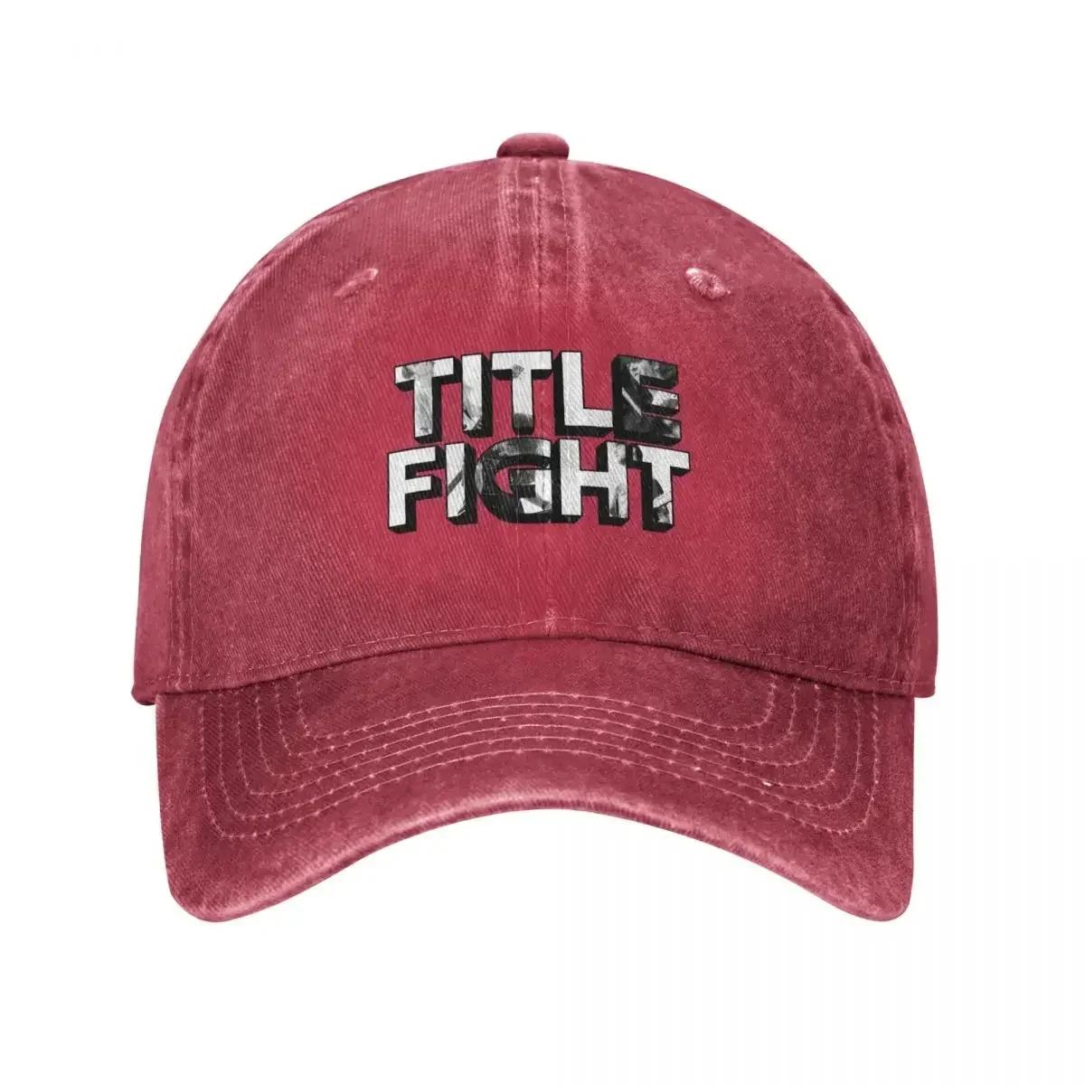 Title Fight Black And White Baseball Cap Sunhat Wild Ball Hat For Unisex WoUnisexs