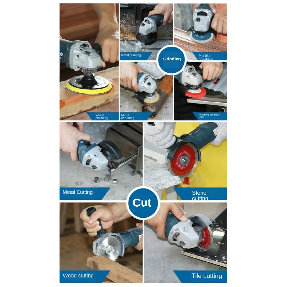 220V 2000W 100mm Electric Angle Grinder Machine Angular Power Tool Grinding Cutting Grinding Metal Wood