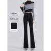 Women's 2025 Spring High-Waist Slimming Petite Black Micro Flare Pants