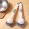 Plastic Dish Brush Rotatable Dish Scrubber Scrubbing Brush Pot Scrubber  Camping