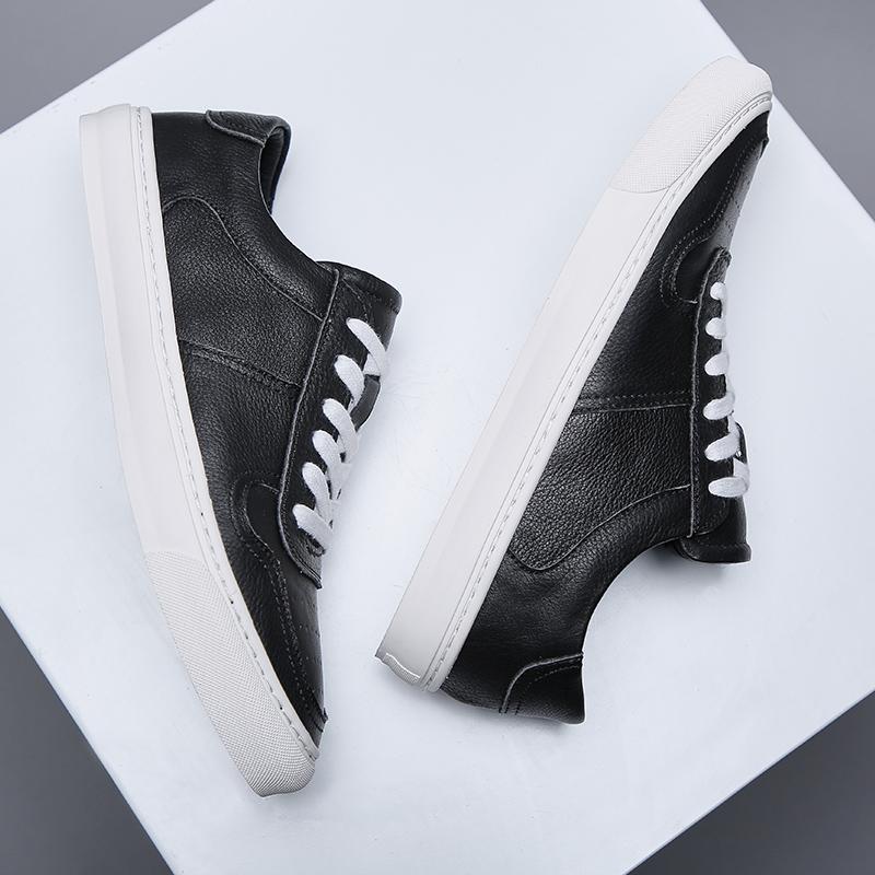Fashion High Quality Mens Skateboard Shoes Comfortable Sneakers Lightweight Outdoor Male Walking Shoes Genuine Leather Casual Footwear