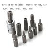34PCS Torx Bit Socket  and  E-Torx Star Socket Set 1/2” 1/4“ 3/8” Drive Male/Female E-Security Bits  Hand Wrenches Repair Tool