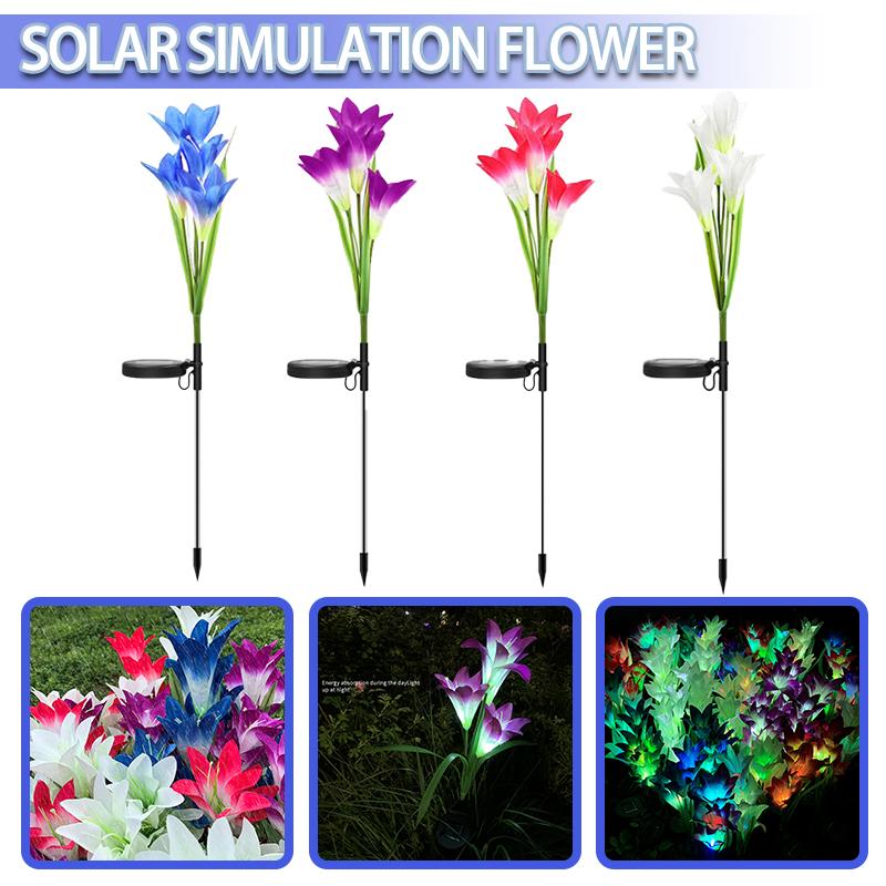 

Idl искусственные лилии на солнечной батарее садовые светильники ландшафтная лампа украшение сада