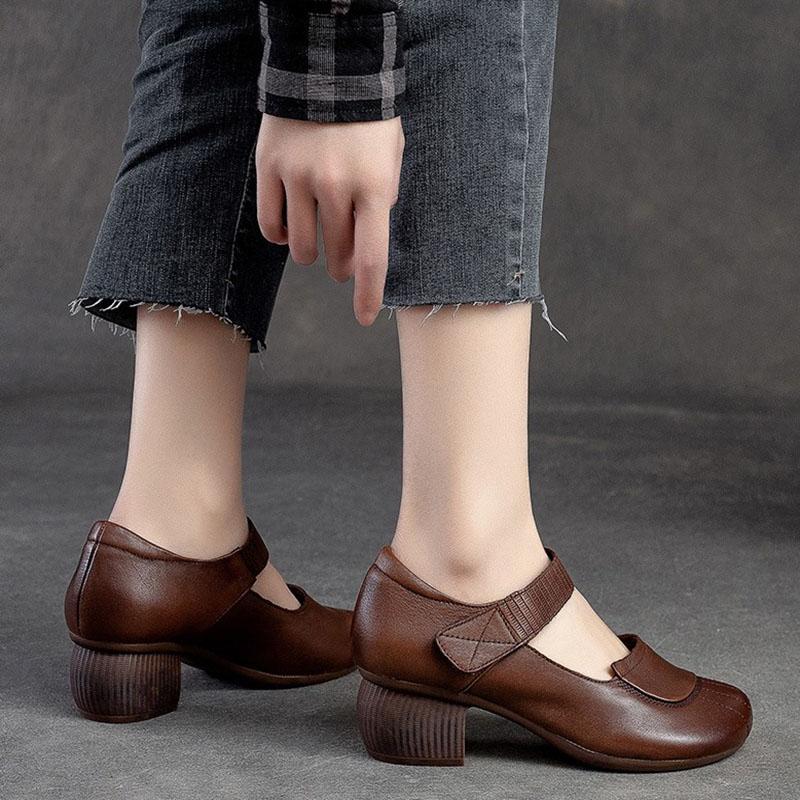 Fashion GKTINOO 2025 Penny Loafers Women Genuine Cow Leather Round Toe Thick Sole Slip-On Female Casual Platform Shoes Handmade