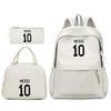 Football Star Peripheral Backpack Printing Three-Piece Set, Children'S School Bag, Primary School Student Backpack, Lunch Bag, Pencil Bag.