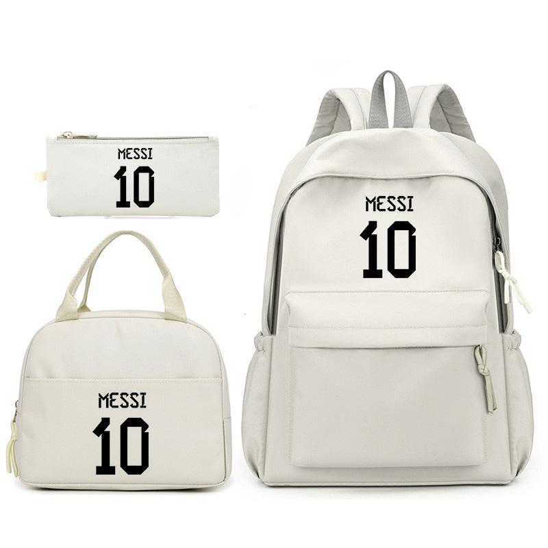 Football Star Peripheral Backpack Printing Three-Piece Set, Children'S School Bag, Primary School Student Backpack, Lunch Bag, Pencil Bag.