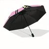 COURAGE The Cowardly Dog Automatic Open Umbrella Compact Foldable Design, Durable Fabric for Casual Travel Companion for Outdoor a0822007
