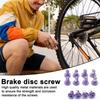 12Pcs M5x9 Bike Disc Brake Bolt Heavy Duty Colorful Metal T25 Mountain Bicycle Disc Brake Rotor Screw Bike Parts Replacement Accessories