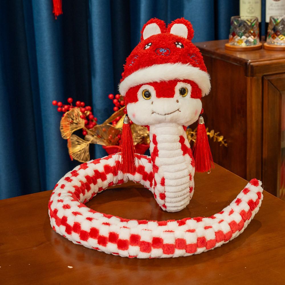 Year Of The Snake Mascot Plush Toy Stuffed Animal Doll Home Decor Gift Cartoon