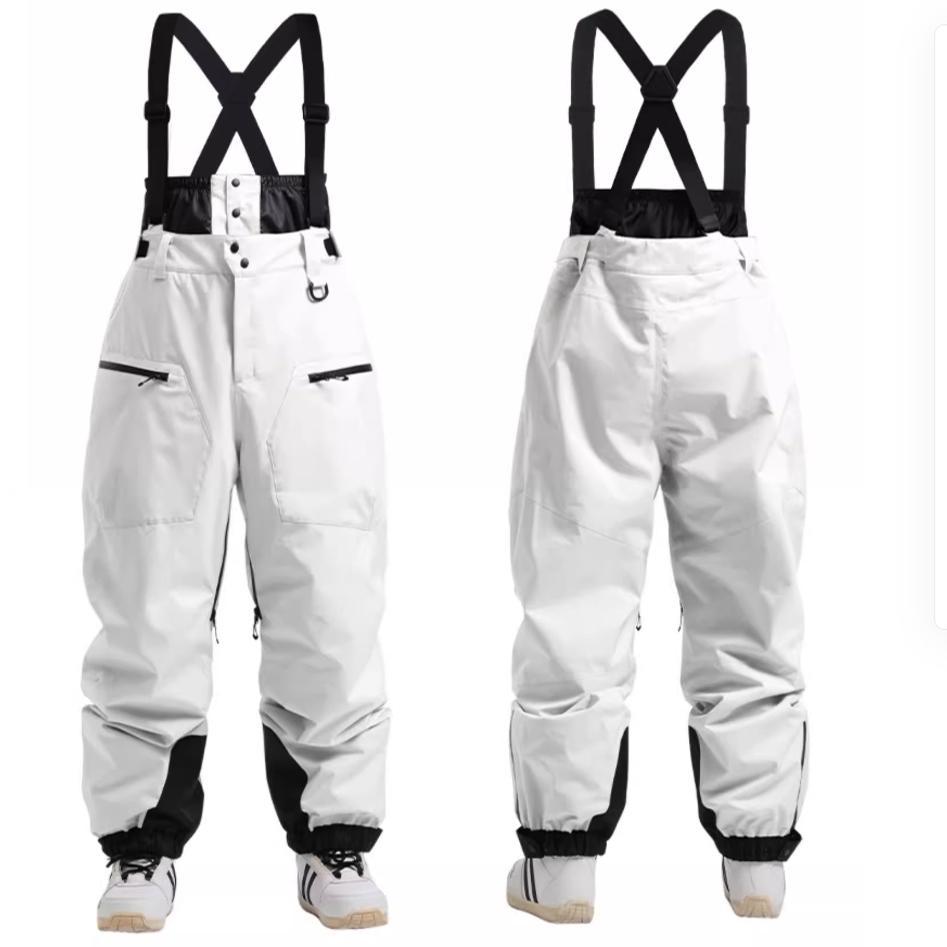 Ski pants men's thickened single and double board winter outdoor waterproof and cold-proof thermal overalls