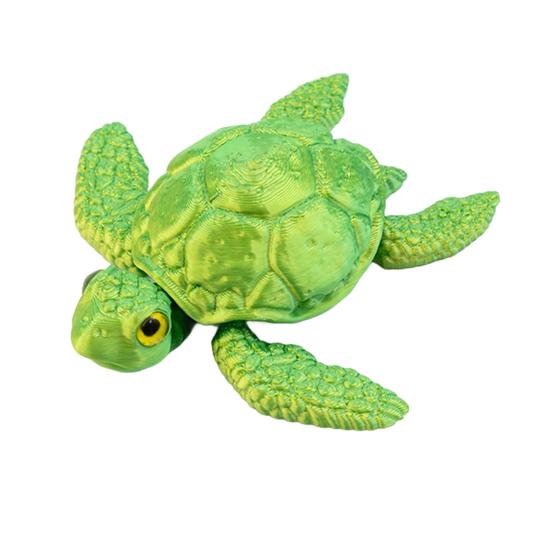 3D Printed Turtle Figurine Movable Joints Turtle Figure Articulated Sea