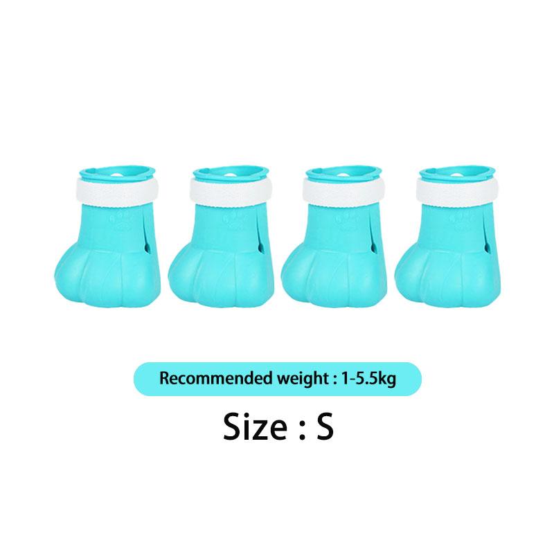 4pcs Anti-Scratch Cat Feet Covers Adjustable Anti-Off Shoes for Cat Silicone Cat Paw Protector Boots for Cat Bathing Pet Supplie