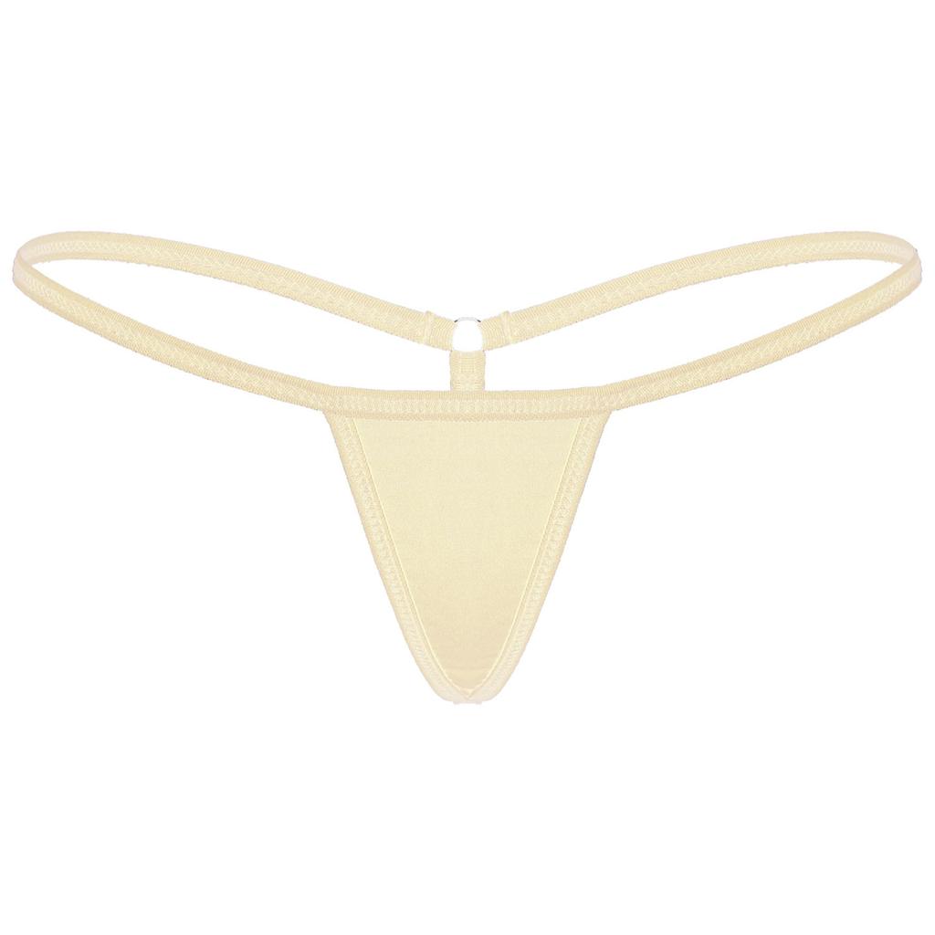 Damen T-Rücken String Niedrige Taille G-String Elastischer Bund Micro-Bikini Höschen Unterwäsche