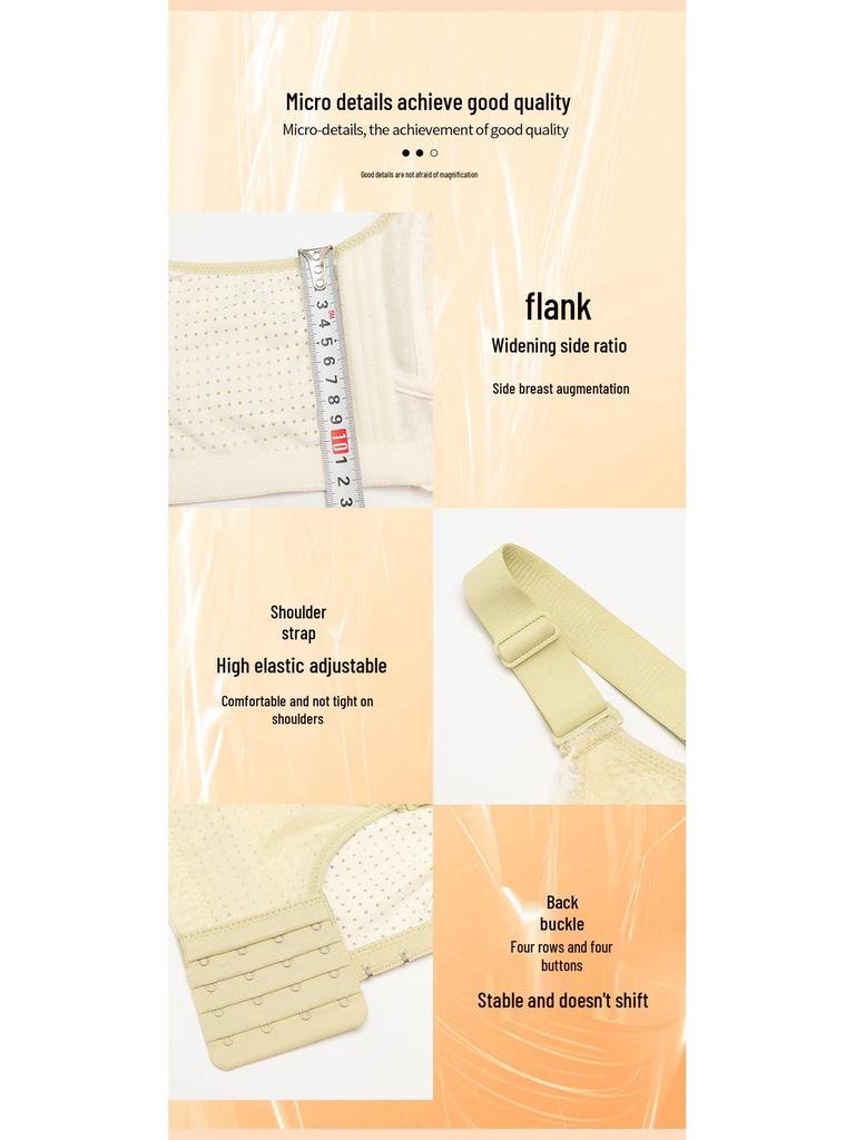 Plus Size Thin Full Cup Bra - Wirefree, Anti-Sagging Support for a Smaller Look