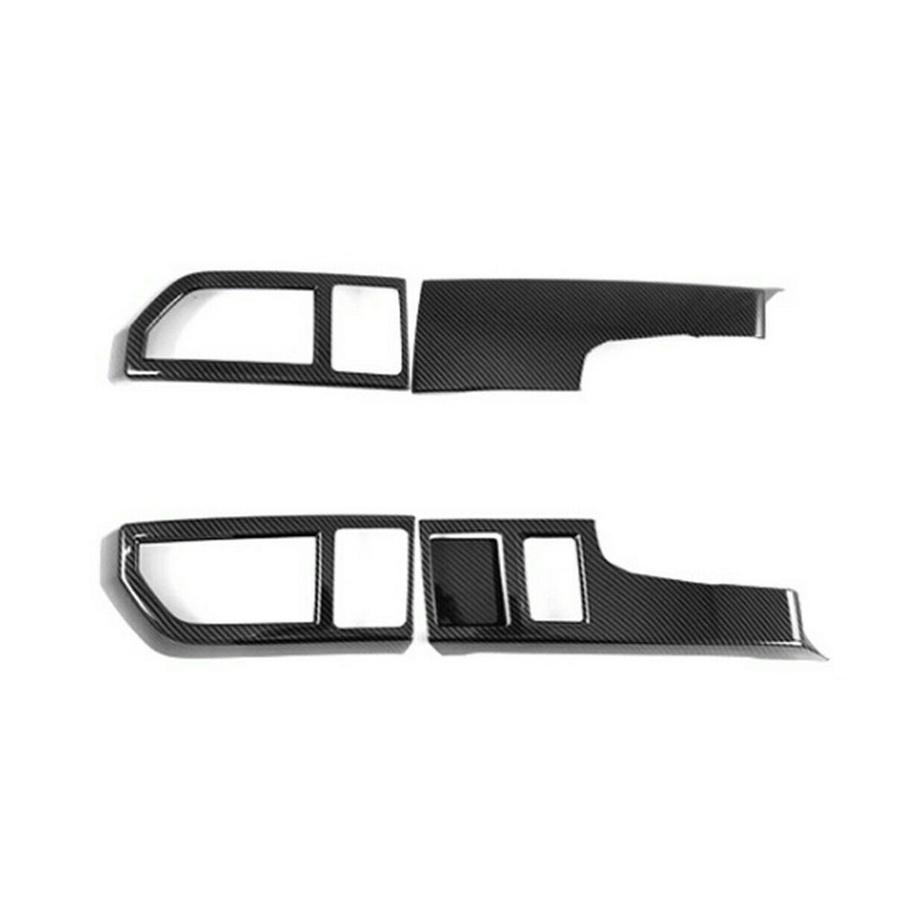 Carbon Fiber Look Console Middle Air Vent Outlet Covers For Ford F150 F-150 2015-2019