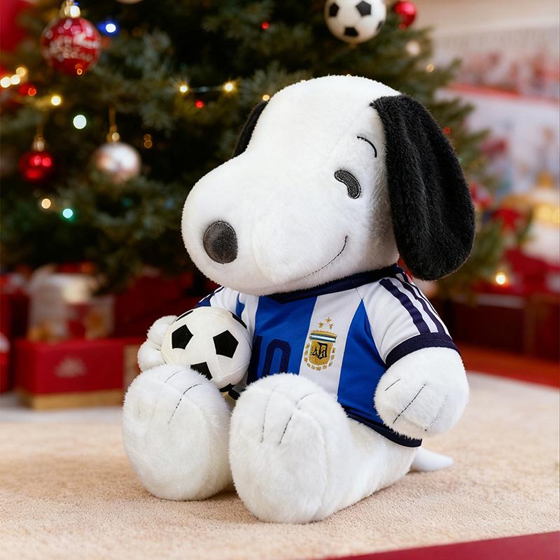 World Cup Commemorative Snoopy Football Jersey Plush Toy 23cm (0.21kg)