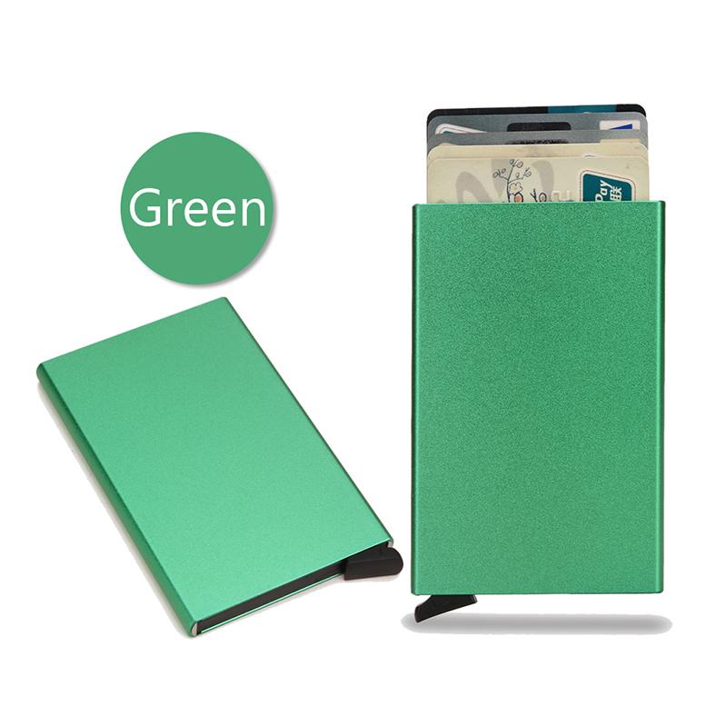Minimalist Metal Pop Up Card Holder Wallet - Thin Slim Men's Luxury Small Purse and Card Protector Case