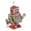 Walking Robot Clockwork Toy Vintage Metal Collectible Interesting Handmade Repairman Robot Windup Toys for Birthday Gift Decoration