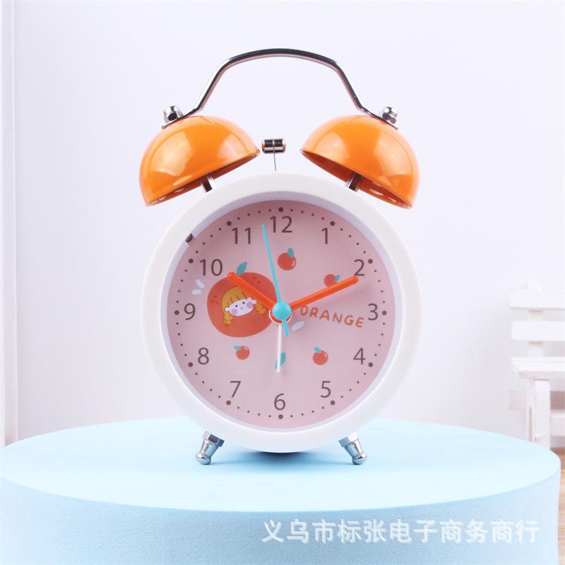 1 Inch Silent Alarm Clock, Candy-colored Bell Clock, Multi-function Luminous Clock for Students, Small Clock