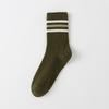 5/10 Pairs Striped Contrast Socks for Men Colour Blocked Sports Mid Calf Socks Spring Autumn Season Breathable Sweat Absorbing Student Cotton Socks
