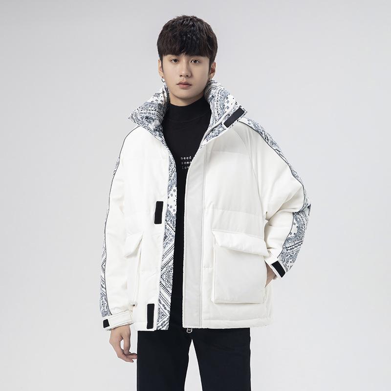 

Пуховик мужской новый зимний стиль универсальный модный бренд воротник стойка утолщенная теплая одежда зимняя куртка мужская модная для мальчиков 2XL