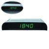 Solar Powered Car Digital Clock, LED LCD Display with Time Date Thermometer, Auto Dashboard Decor