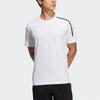 Adidas Essential Logo Patchwork Sports Crew Neck T-Shirt Men Tops White H39356