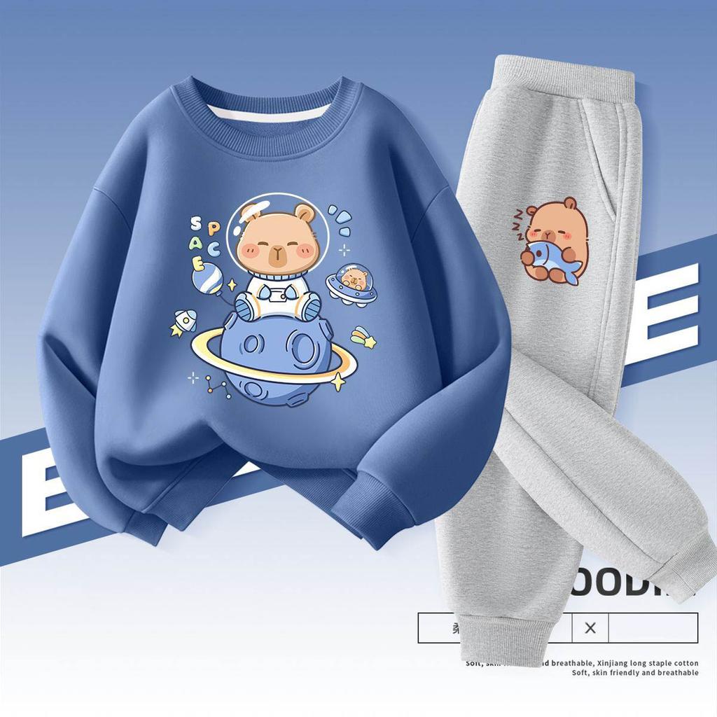Autumn Baby Boy Clothes Fashion Printed T-shirts and Pants 2 Pieces Set Children Girls Casual Top Bottom Outfits Tracksuits