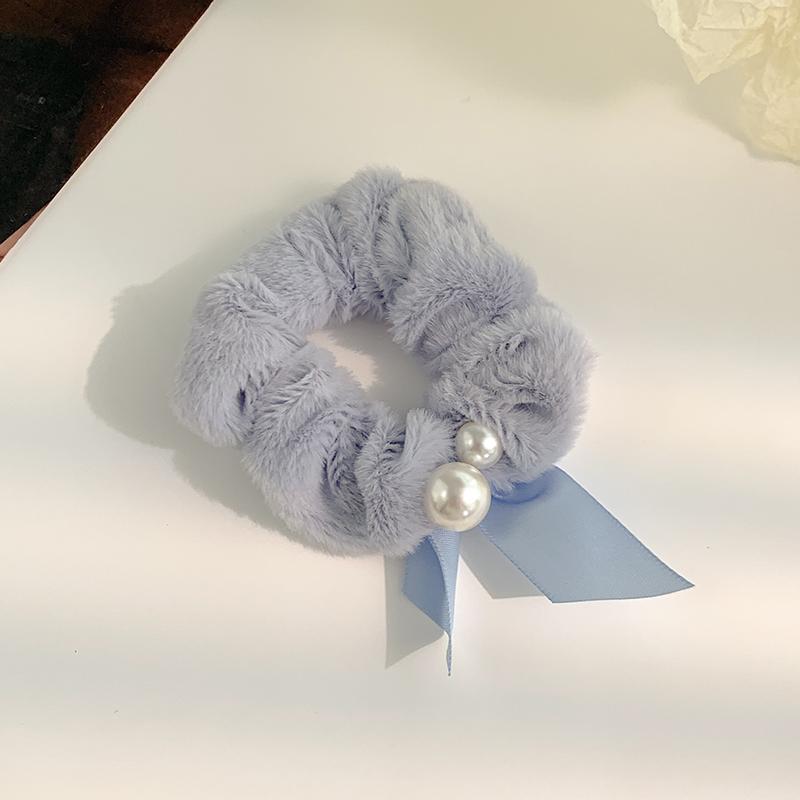 Nové Sladké Perlové Plyšové Gumičky do Vlasů Vázanky Ženy Ohon Stuhy Elastická Gumička do Vlasů Scrunchies Páska Dívčí Vlasové Doplňky