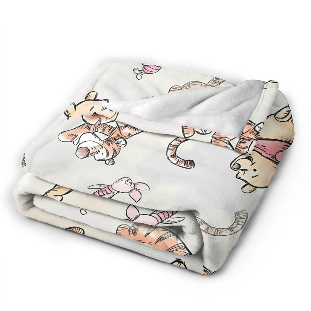 W-Winnies the P-Pooh Blankets Quality Warm Soft  Bedding Throws Winter Kids Adult Couch Chair Aesthetic Bedspread
