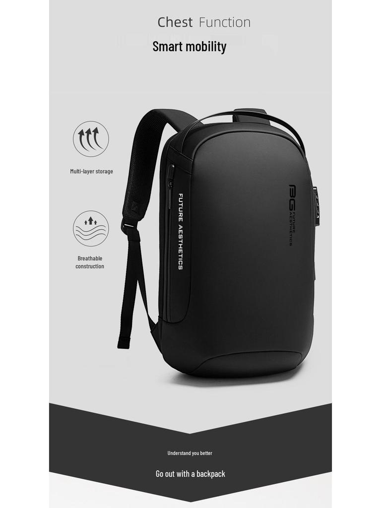 BANGE Diebstahlsicherer Leichter Laptop-Rucksack für Business und Freizeit
