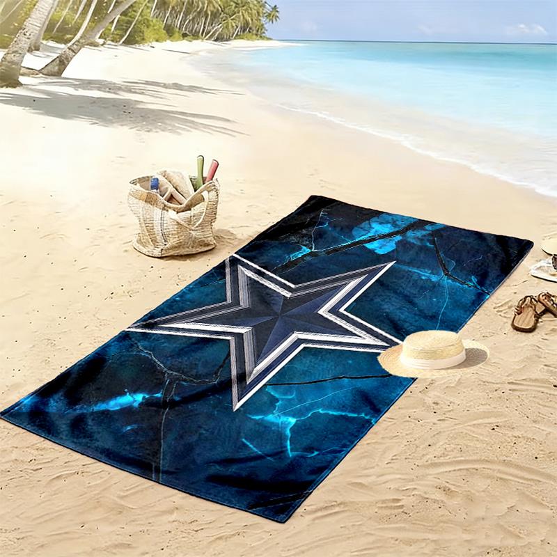 Dallas Cowboys Print Beach Towel, Large Soft Quick Dry Towel for Beach Camping Swimming