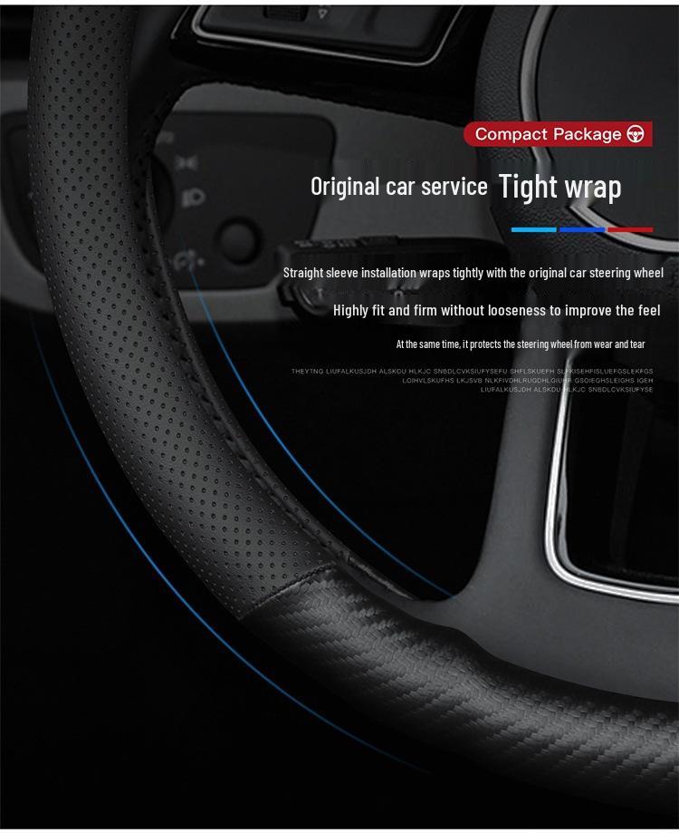 Ultra-Thin Genuine Leather & Suede Steering Wheel Cover for Hongqi H5/H7/H9/HS5/HS7/E-HS9