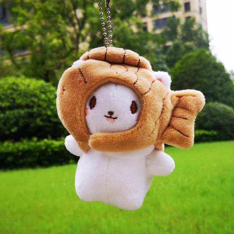 Korean Ins Snapper Cat Plush Doll Doll Pendant Bag Accessories Keychain