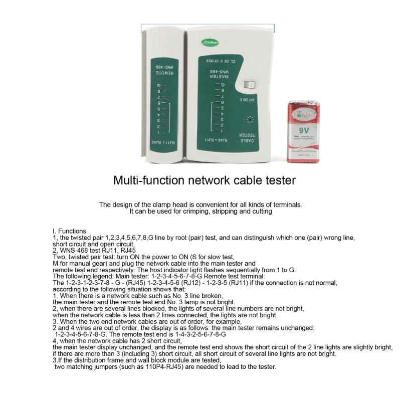 Ergonomic Cable Crimping Plier s Thickened Head NetworkCable Crimping Tool Non slip Handle andSharp Wire Stripper