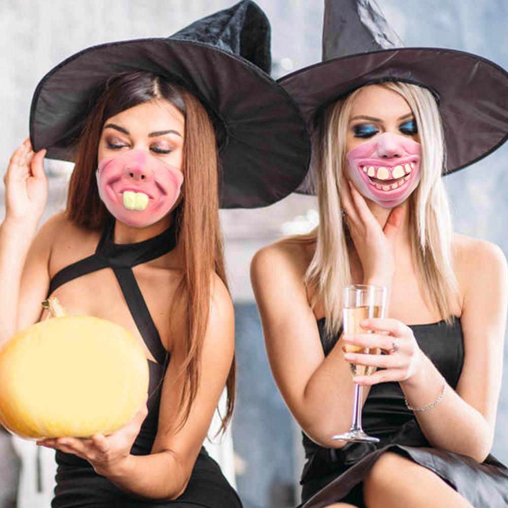 Half-Face Clown Mask - Funny Latex Party Costume Mask Unique Eye-Catching Design Perfect Photo Prop Half-Face Clown Mask