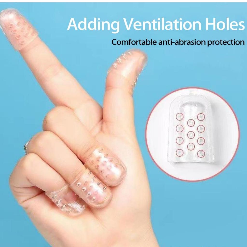 1/10/30 st Silikonskydd för fingrar: Fuktgivande, Smärtlindrande, Slitstarka skydd för skadade eller torra fingrar